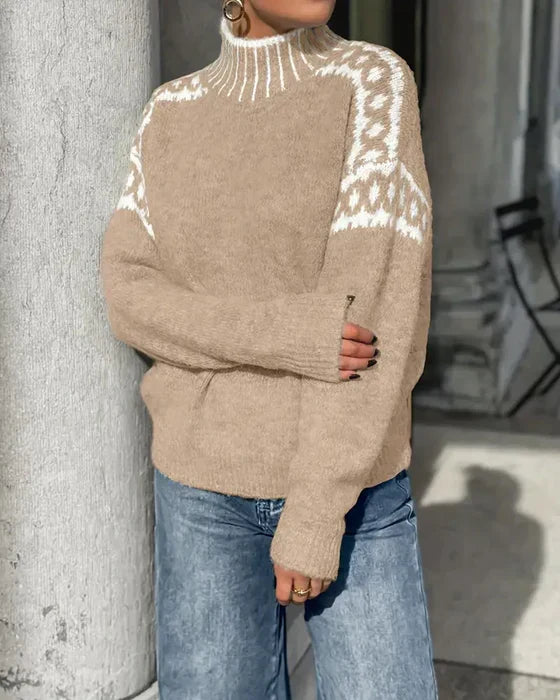 Helvano | Gemusterter Strickpullover für Damen