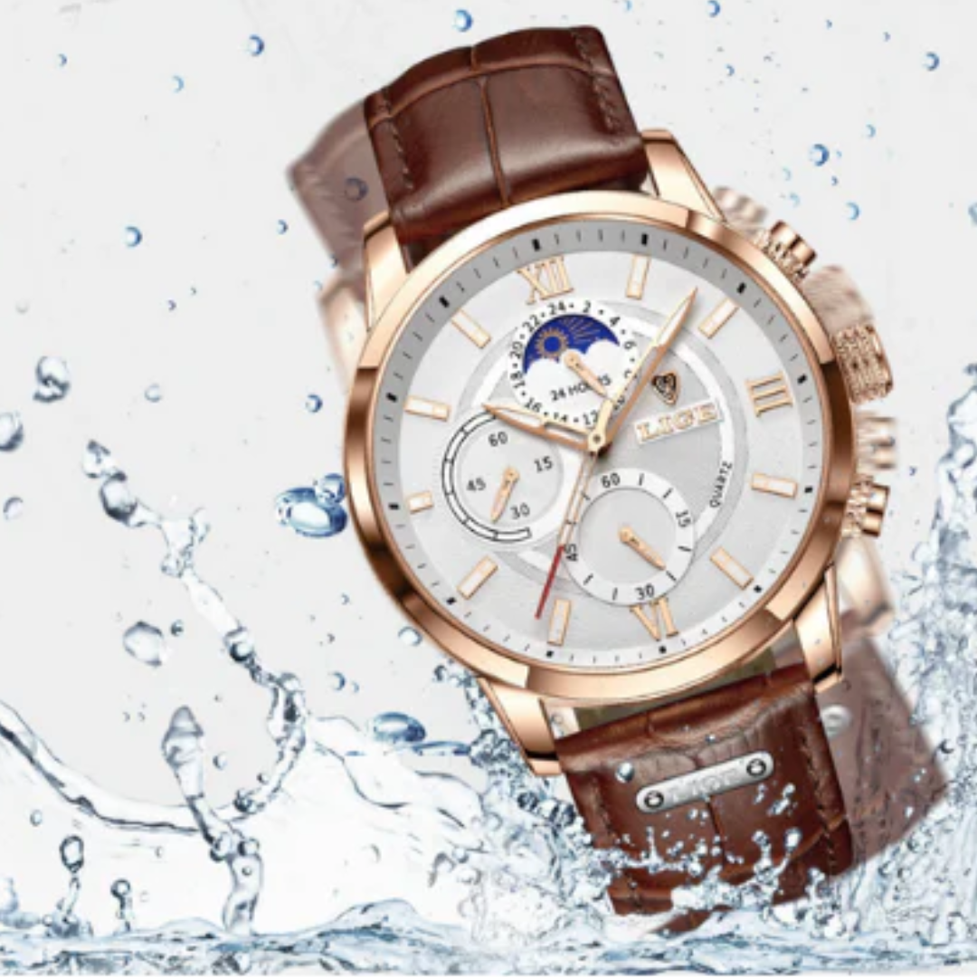 Helvano | Klassische Herrenuhr mit Lederarmband