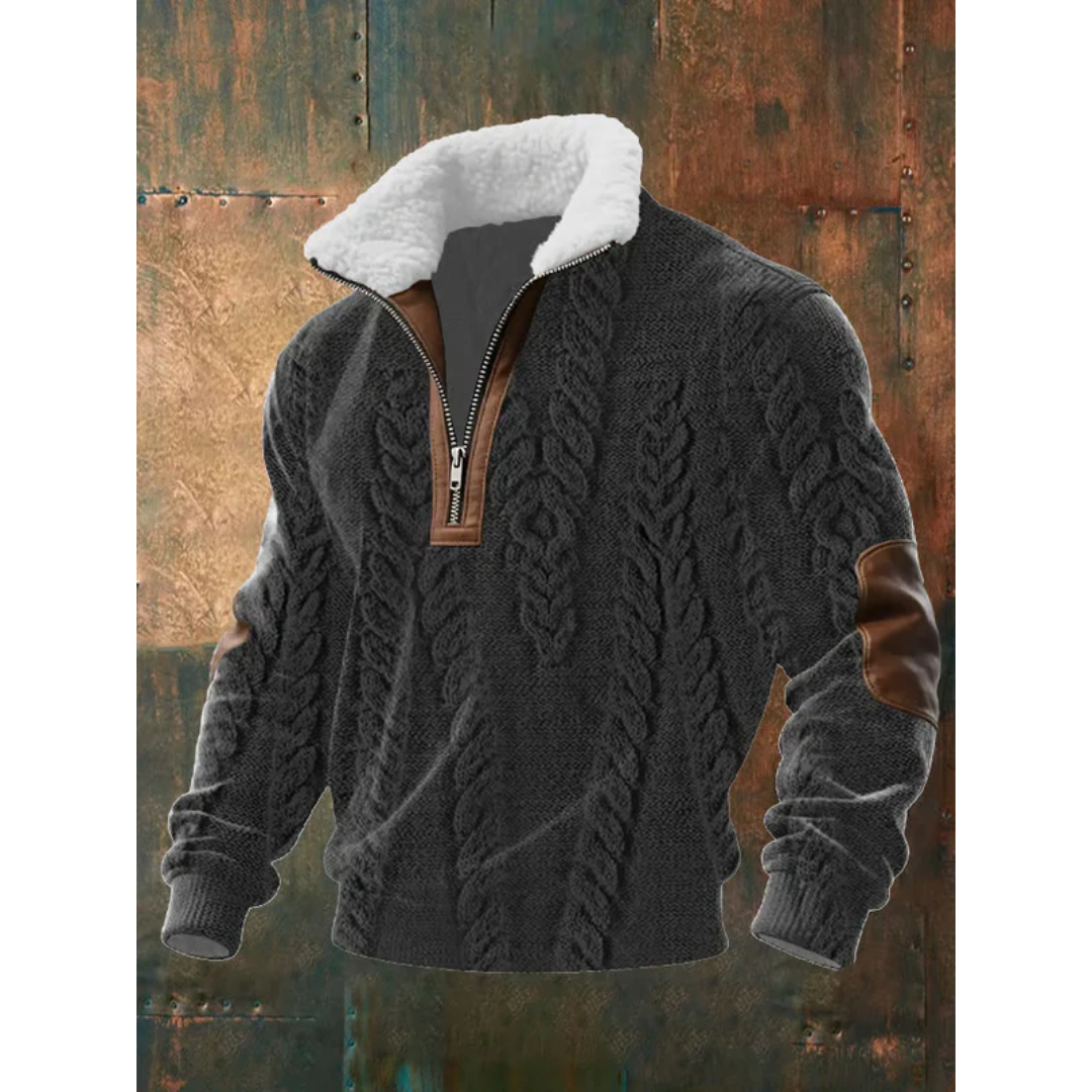 Helvano | Fleece-Pullover mit Stehkragen für Herren