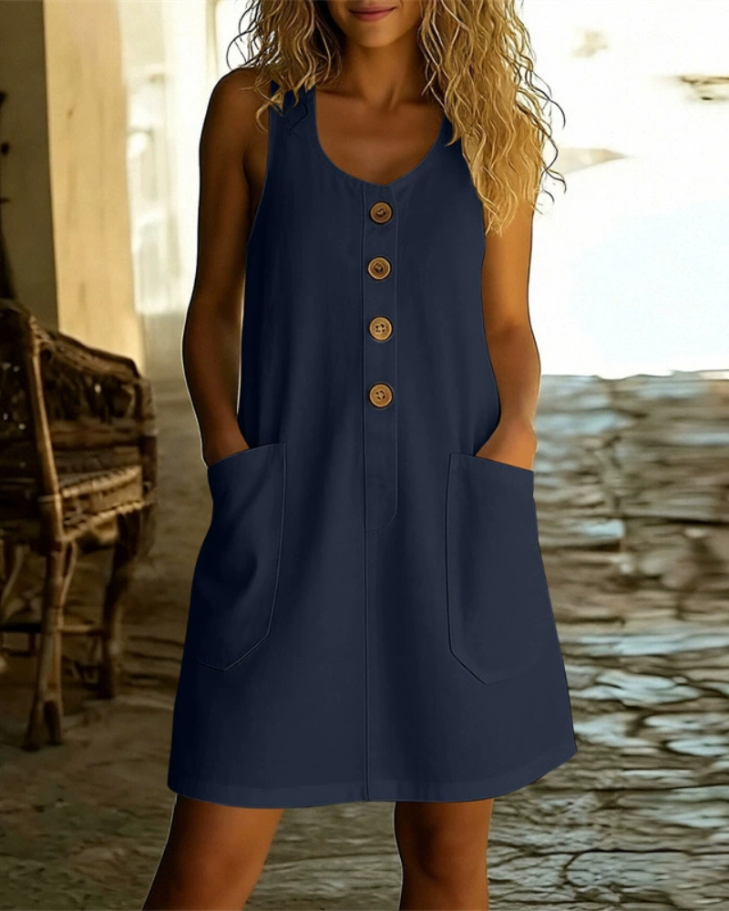 Helvano | Sommerkleid mit Knopfleiste für Damen