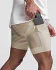 Helvano | 2-in-1 Sportshorts mit Innenhose für Herren