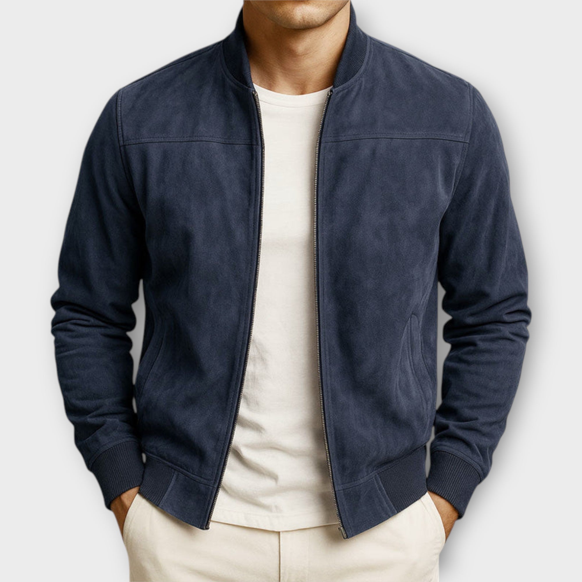 Helvano | Herren Bomberjacke in Wildlederoptik