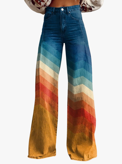 Helvano | Weite Zickzack-Hose für Damen