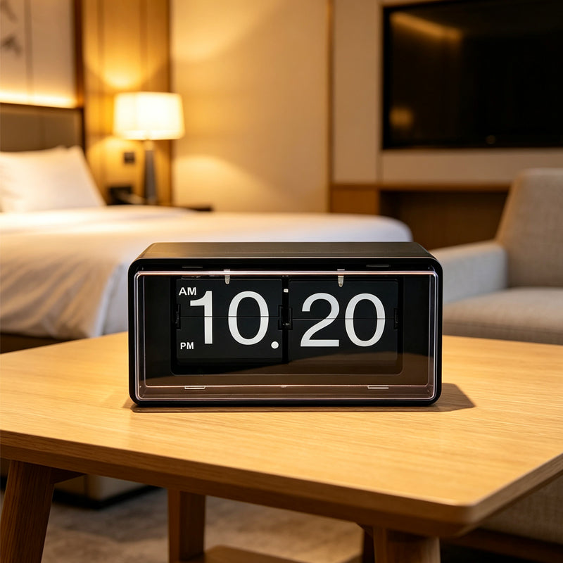 Helvano | Flip Clock im Retro-Stil mit automatischer Anzeige