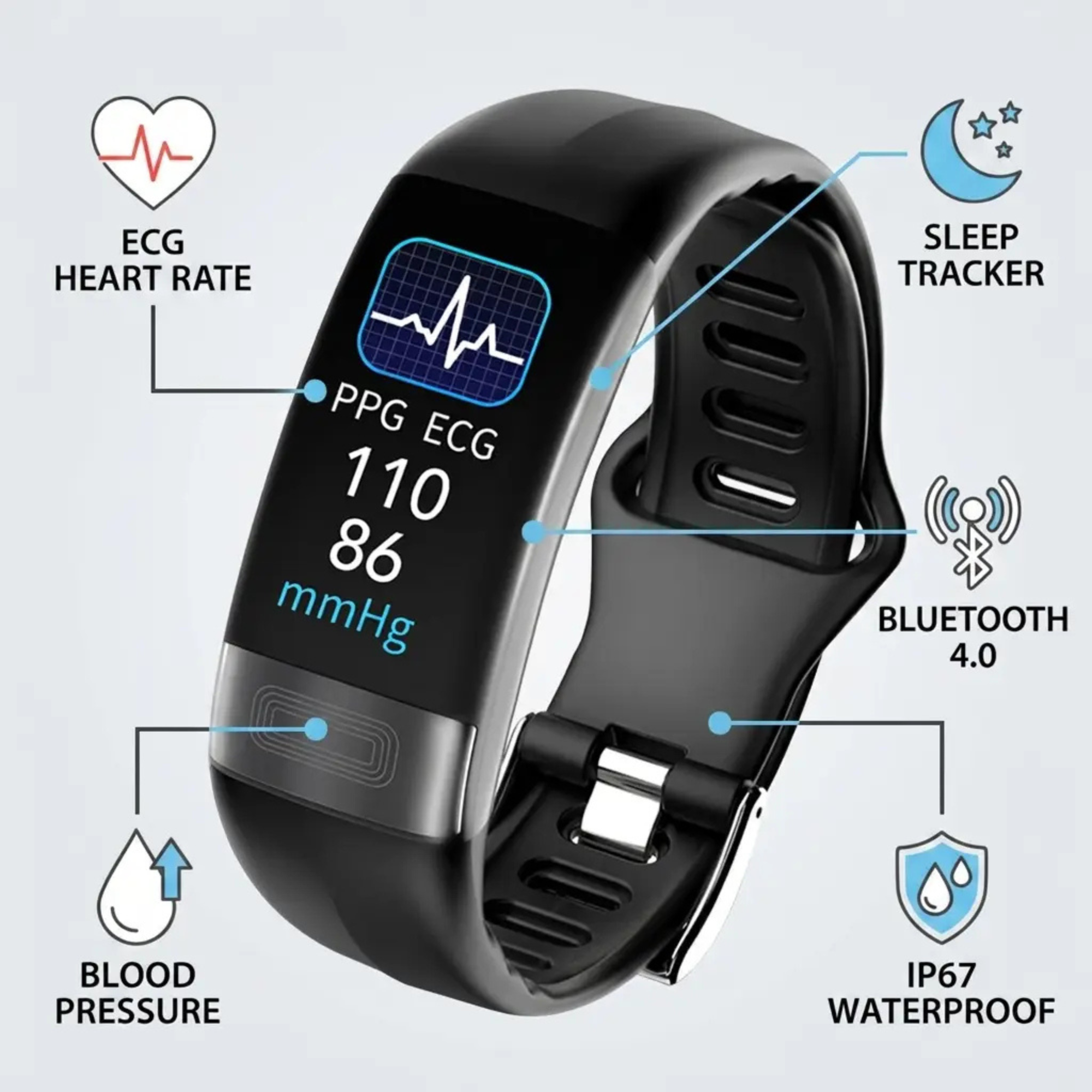 Helvano | Fitness-Tracker mit Herzfrequenz &amp; Schlafanalyse