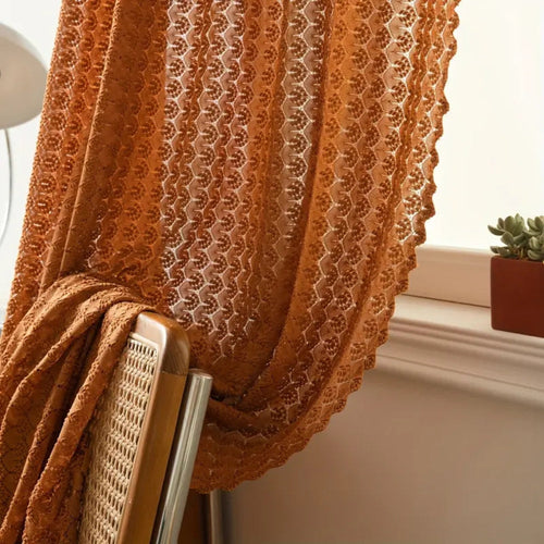 Helvano | Häkel-Vorhang im Boho-Stil, lichtdurchlässig