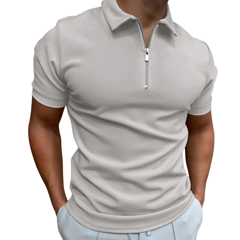 Helvano | Modernes Herren-Poloshirt mit kurzem Zip