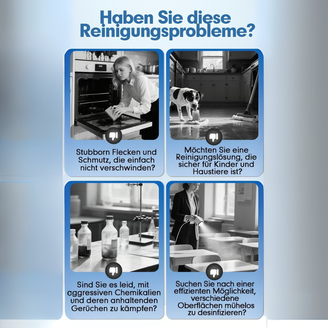 Helvano | Hochdruck-Dampfreiniger mit Mikrofasertüchern