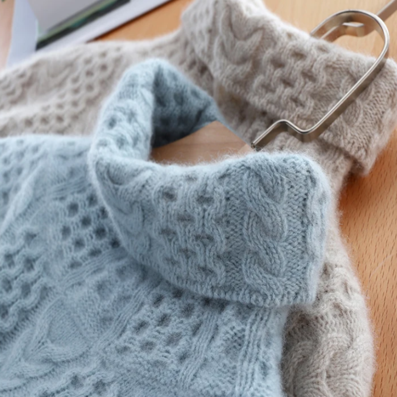 Helvano | Karierter Rollkragenpullover für Damen