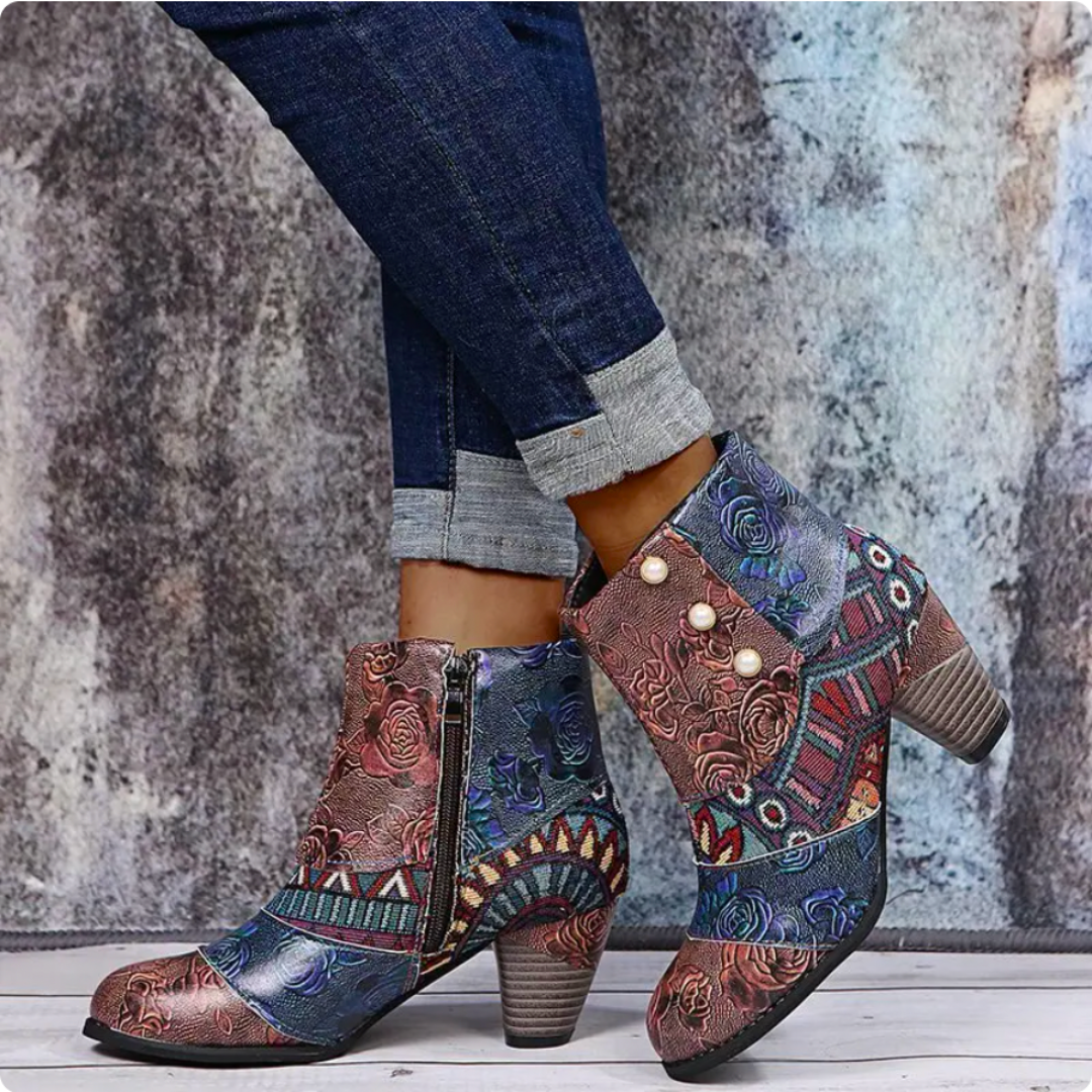 Helvano | Retro Stiefel für Damen in Rot
