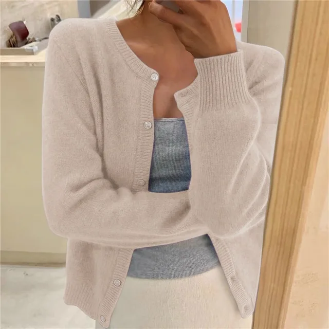 Helvano | Weiche Strickjacke mit Knöpfen für Damen