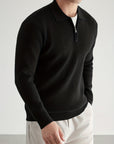 Helvano | Strickpullover mit Polokragen und Zip für Herren