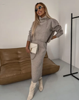 Helvano | Jersey-Midikleid mit Rollkragen für Damen