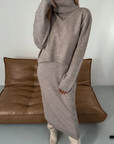 Helvano | Jersey-Midikleid mit Rollkragen für Damen