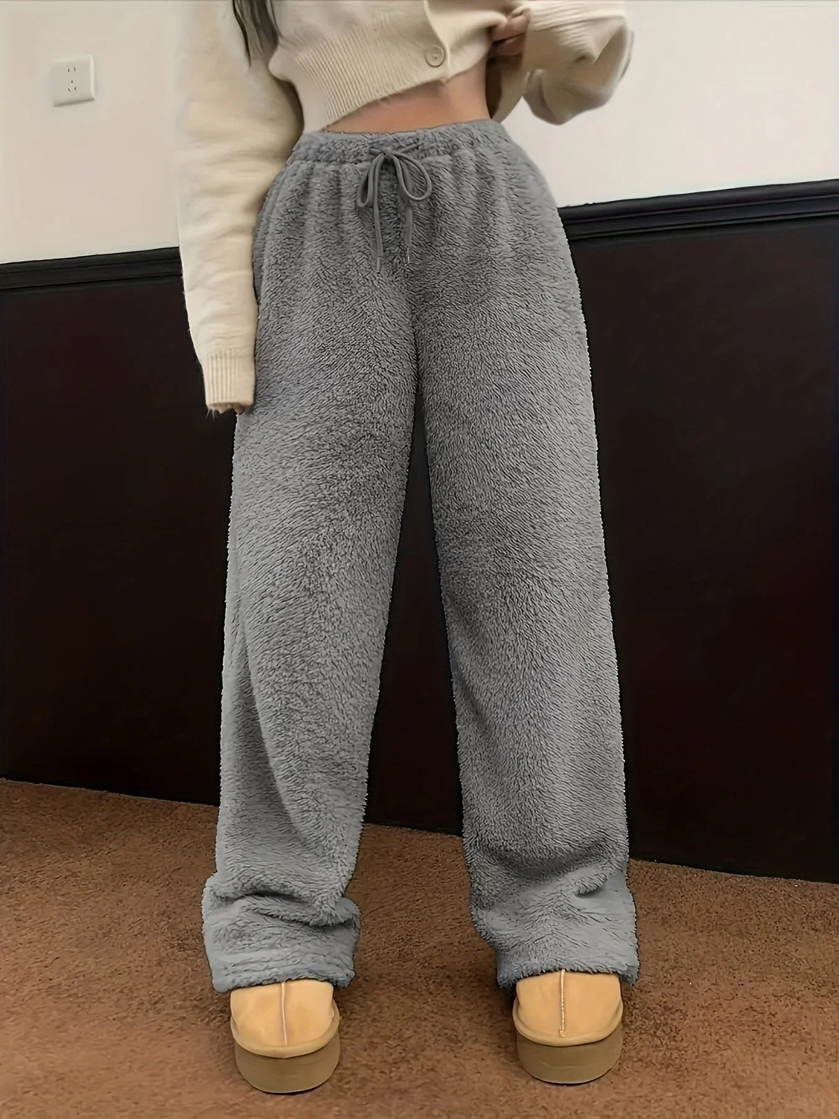 Helvano | Kuschelige Teddy-Fleece Loungehose für Damen