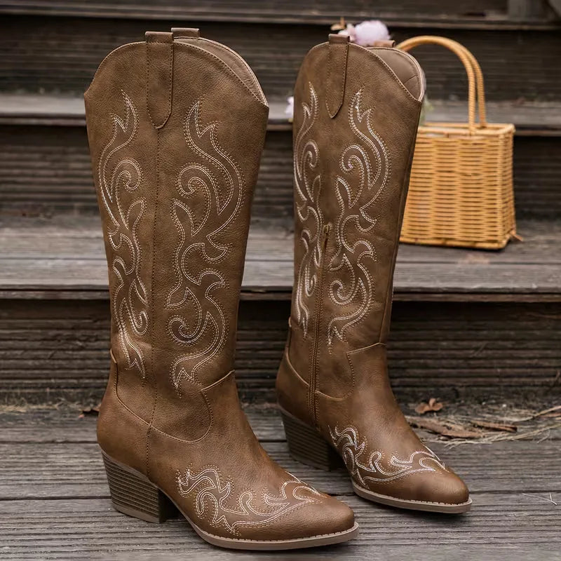 Helvano | Damen-Cowboystiefel mit Stickerei