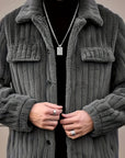 Helvano | Gestreifte Strickjacke für Herren