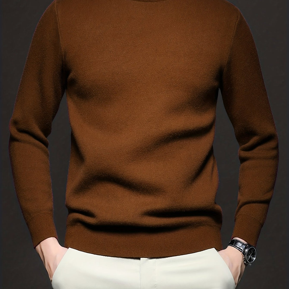 Helvano | Strickpullover mit Stehkragen für Herren