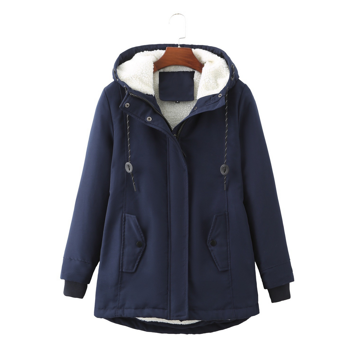 Helvano | Warmer Wintermantel mit Kapuze für Damen