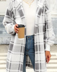 Helvano | Karierte Strickjacke mit Kapuze für Damen