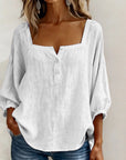 Helvano | Bluse mit eckigem Kragen für Damen