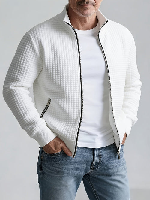 Helvano | Strukturierte Herrenjacke mit Stehkragen