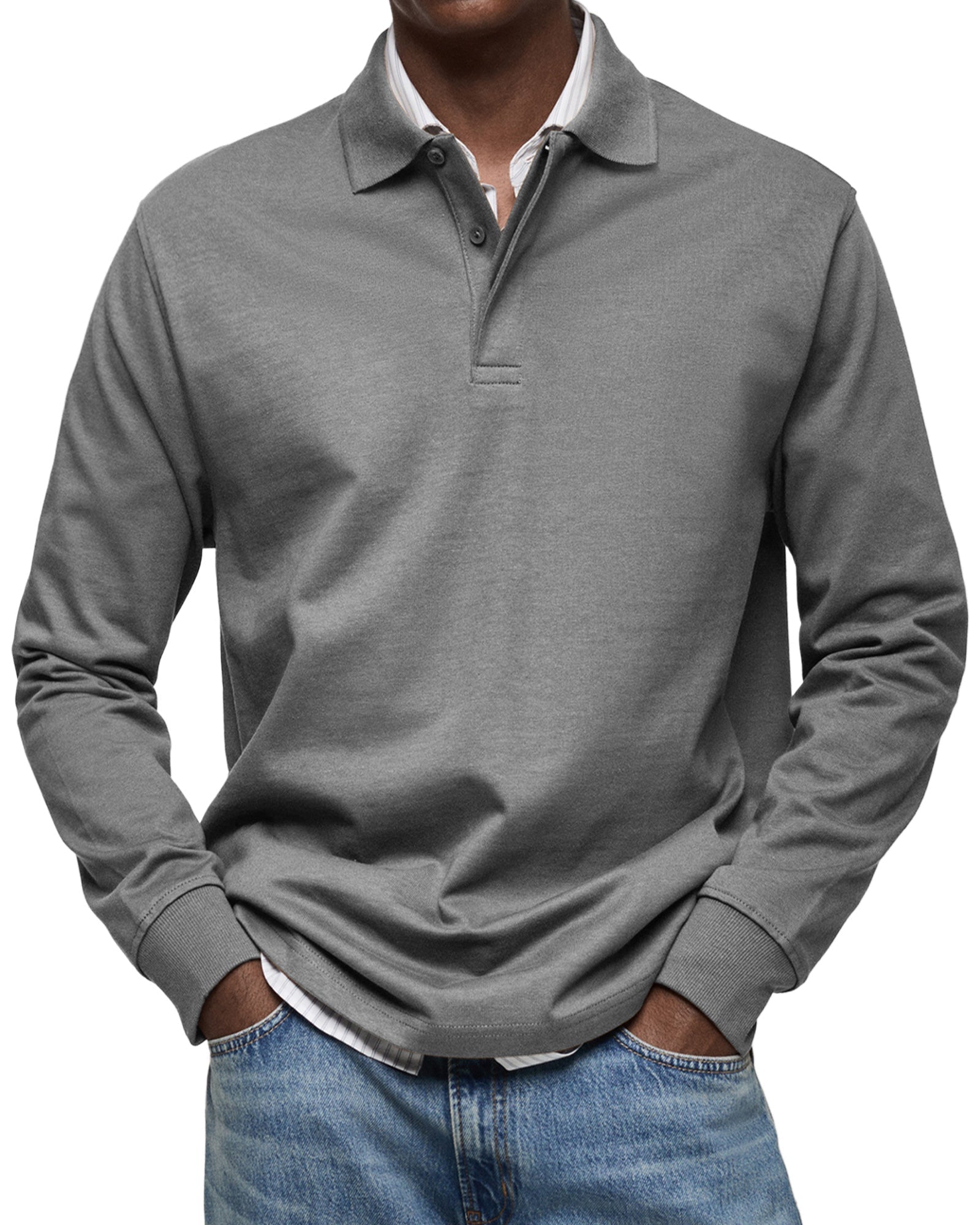 Helvano | Langarm-Poloshirt für Herren