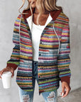 Helvano | Bunter Strick-Kapuzenpullover für Damen