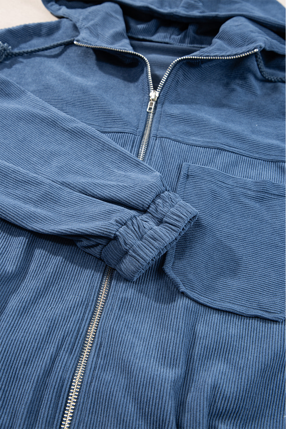 Helvano | Cordjacke mit Kapuze und Kordelzug für Damen