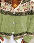 Helvano | Gemusterte Herren-Strickjacke mit Knopfleiste