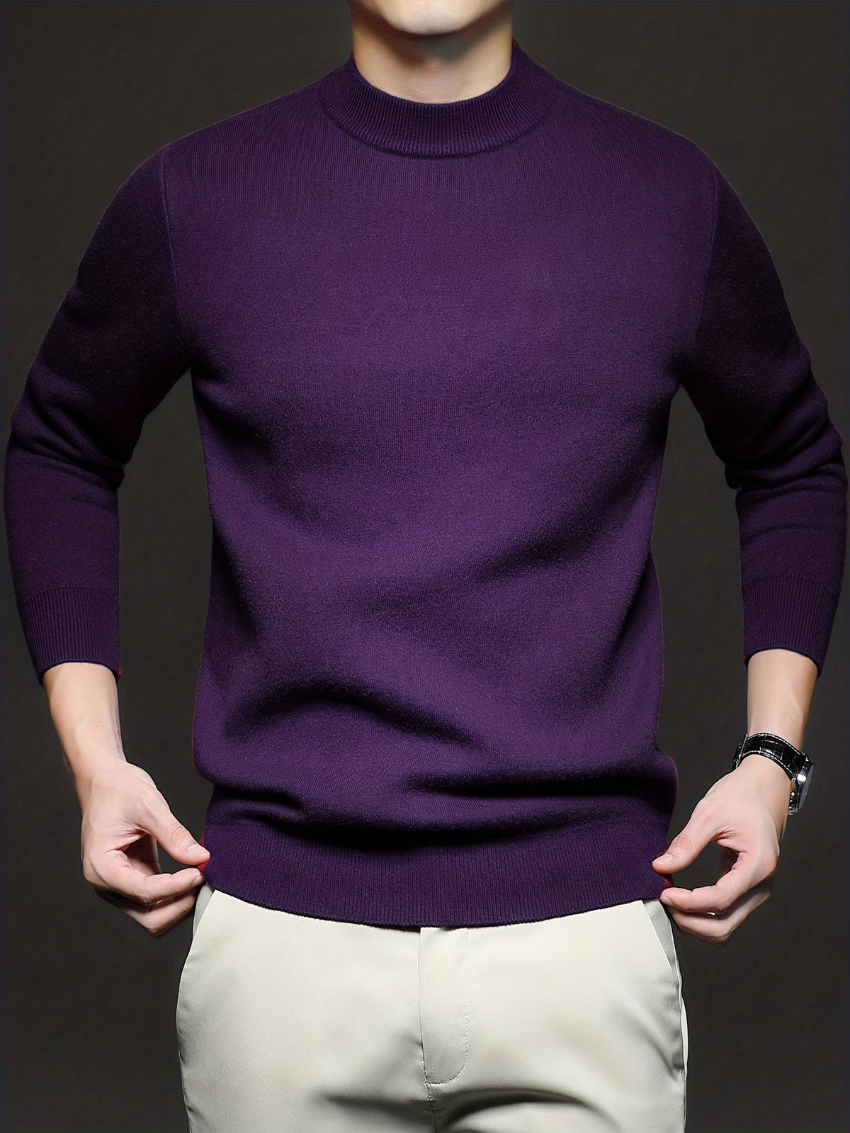 Helvano | Strickpullover mit Stehkragen für Herren