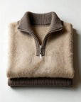 Helvano | Lockerer Half-Zip Strickpullover für Damen