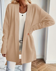 Helvano | Lockere offene Strickjacke für Damen