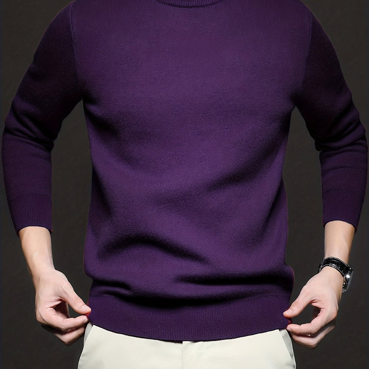 Helvano | Strickpullover mit Stehkragen für Herren
