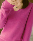 Helvano | Damen Strickpullover mit V-Ausschnitt