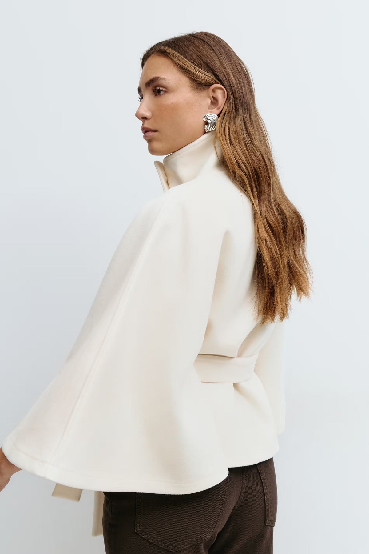Helvano | Cape-Mantel mit Gürtel für Damen