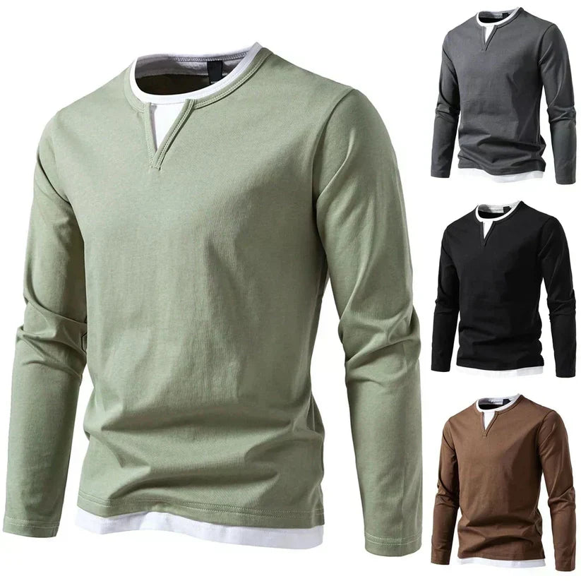 Helvano | V-Neck Feinstrick-Pullover für Herren