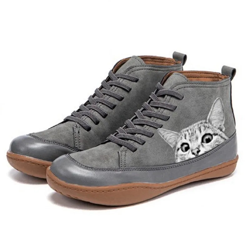 Helvano | Stiefel mit Katzenmotiv für Damen