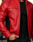 Helvano | Herren Kunstlederjacke mit Reissverschluss