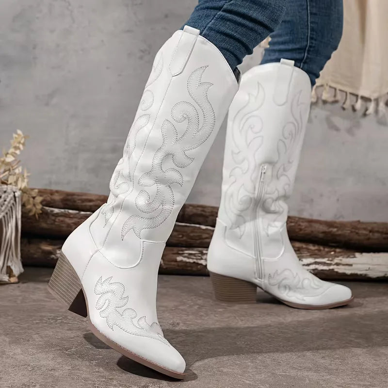 Helvano | Damen-Cowboystiefel mit Stickerei