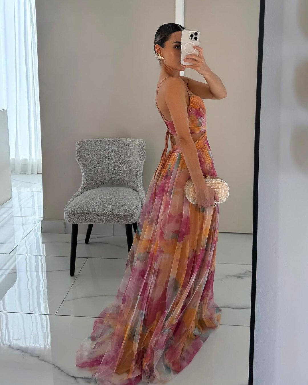 Helvano | Maxikleid mit Blumenmuster für Damen