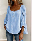 Helvano | Bluse mit eckigem Kragen für Damen