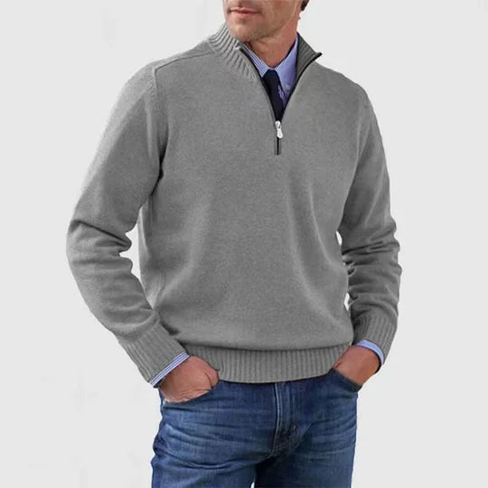 Helvano | Herren Troyer-Pullover mit Halbreissverschluss