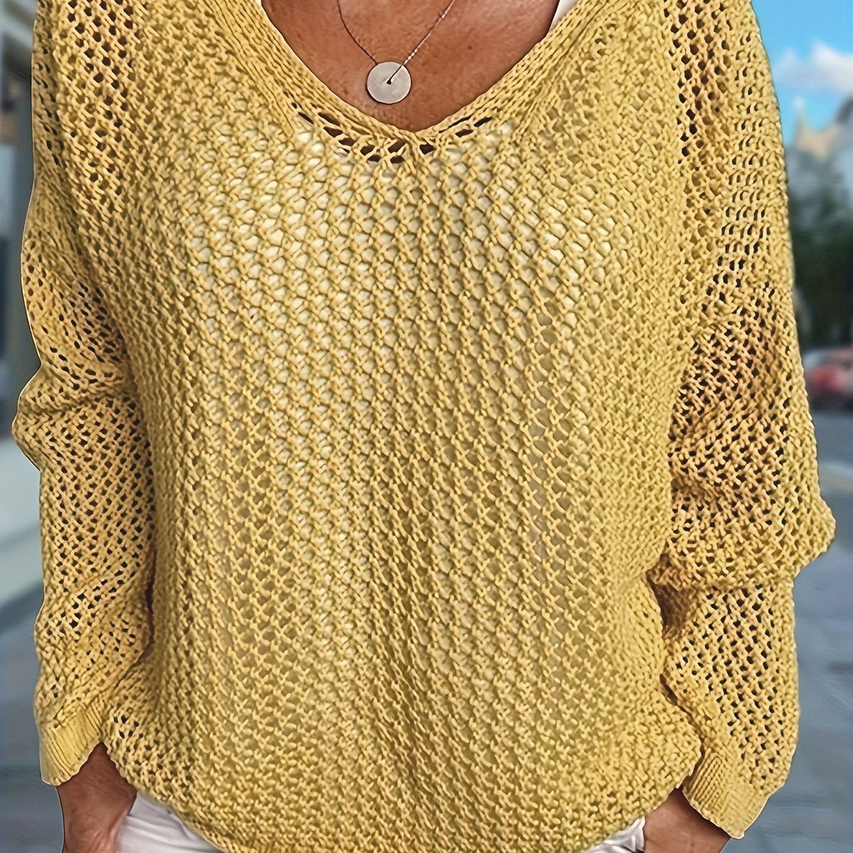 Helvano | Lockerer Strickpullover mit Kapuze