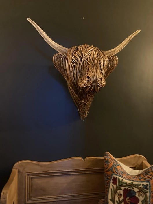 Helvano | Kuh Wandskulptur für die Wand
