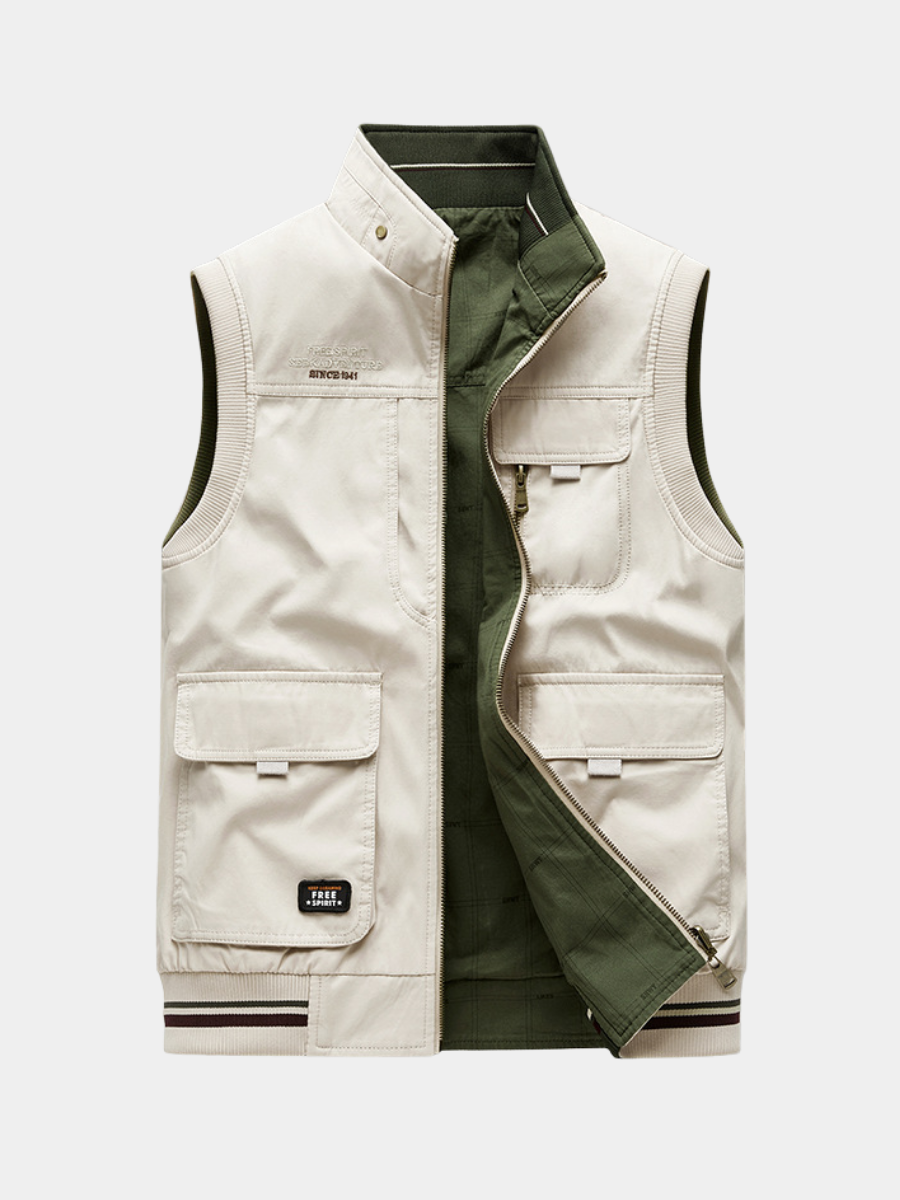 Helvano | Herren-Gilet mit Stehkragen