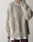 Helvano | Oversized Pullover mit Tasche für Damen