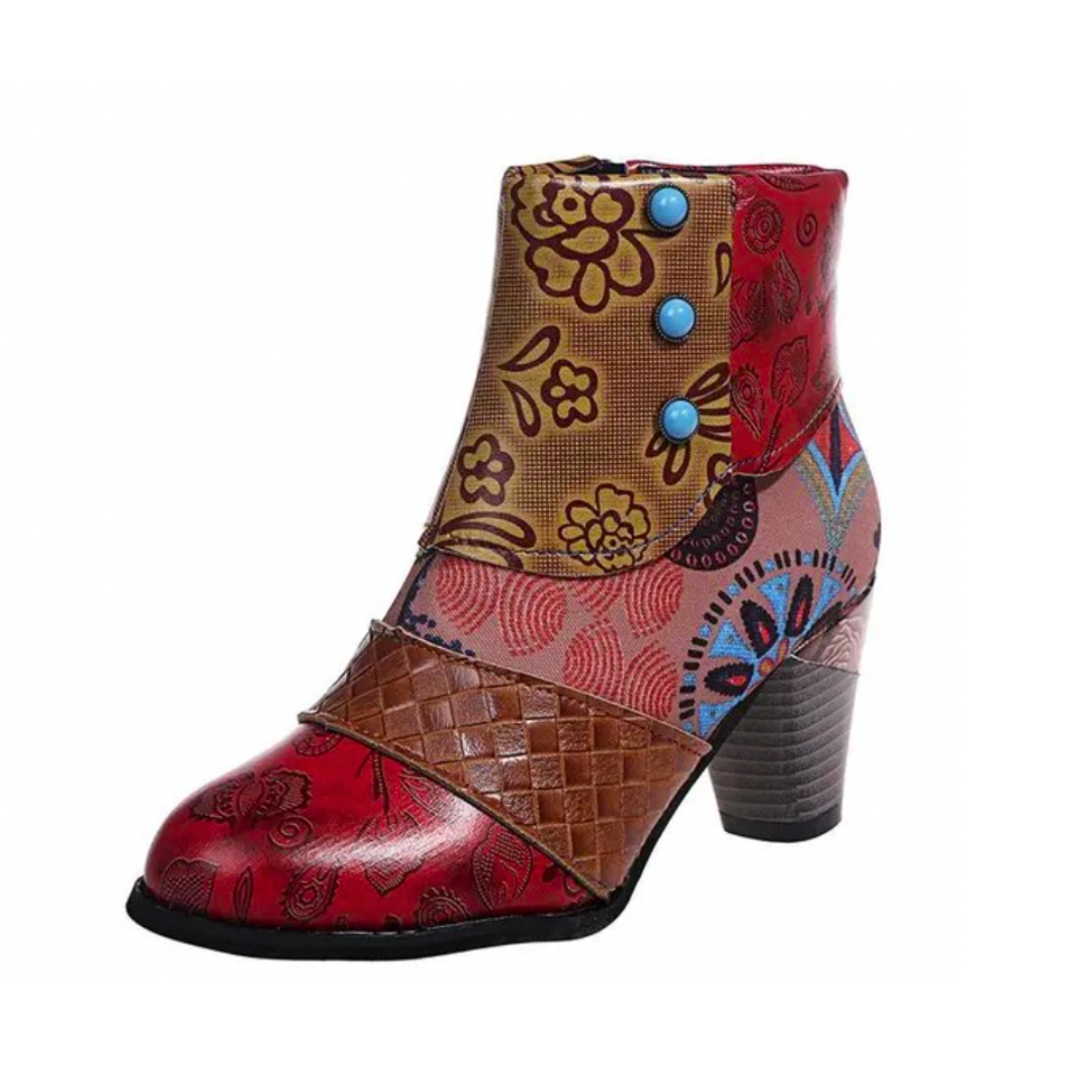 Helvano | Retro Stiefel für Damen in Rot