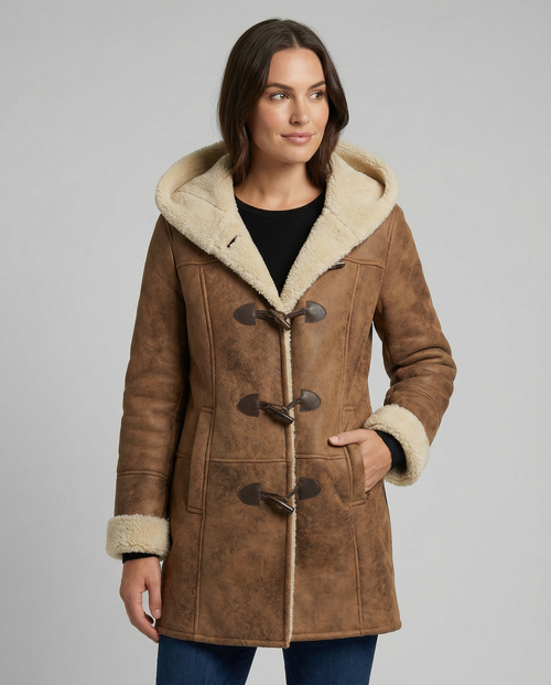 Helvano | Dicke Kapuzenjacke für Damen in Braun