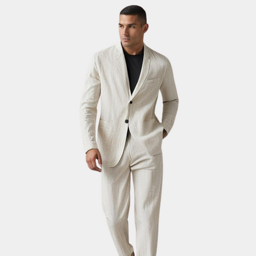 Helvano | Herren Leinen-Set mit Hemd und Hose